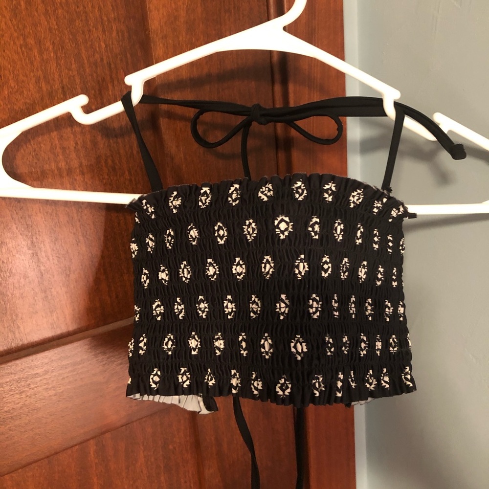 Black Bandeau Swim Top